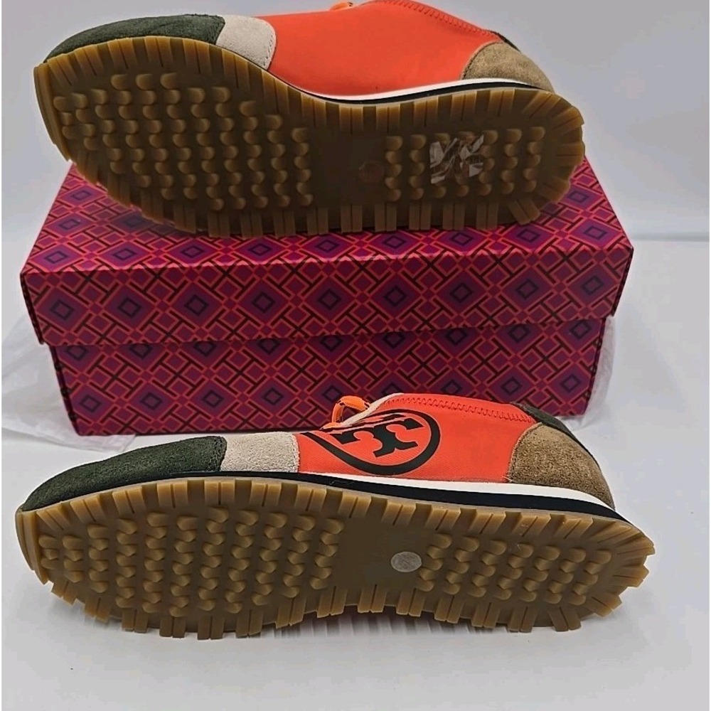Tory Burch Annie Nylon Runner Women's Designer Sneakers Shoes 7 Kola Suede - Picture 7 of 9